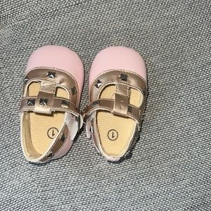 Baby pink shoes